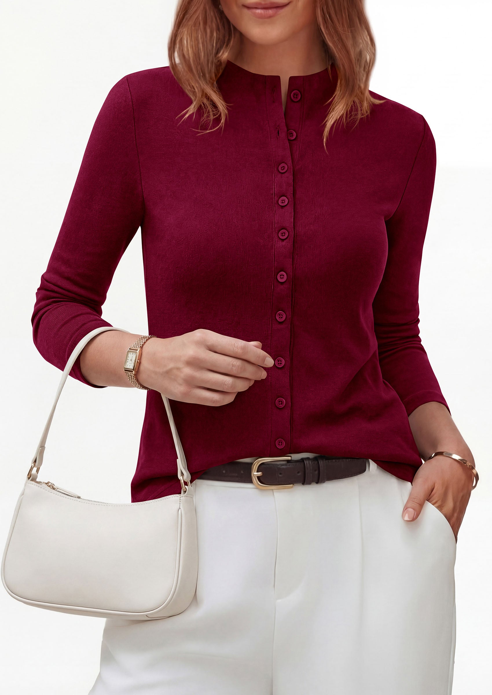 PRETTYGARDEN Womens Fall Lightweight Knit Cardigan Sweater | Button Down Long Sleeve Crew Neck,Soft Ribbed Knit Slim Fit,Business Casual Going Out Travel Outfits,Fashion Clothing 2026