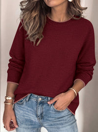 PRETTYGARDEN Womens Crewneck Fall Sweaters Pullover Tops | Soft Stretchy Knit,Reglan Long Sleeve,Ribbed Cuffs,Color Block,Casual Daily Outfits,Office Work Clothes,Winter Layering Wear