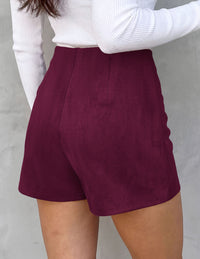 PRETTYGARDEN Fall Mini Skirts for Women 2026 Trendy High Waisted Asymmetrical Knit Suede Skirt Shorts Cute Y2k Outfits
