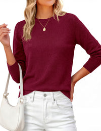 PRETTYGARDEN Womens Fall Basic Long Sleeve Sweater | Soft Knit Fabric, Classic Crew Neck Sweaters, Loose Fit Sweater, Casual Going Out Outfits, 2026 Winter Trendy Clothes