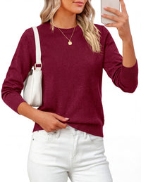 PRETTYGARDEN Womens Fall Basic Long Sleeve Sweater | Soft Knit Fabric, Classic Crew Neck Sweaters, Loose Fit Sweater, Casual Going Out Outfits, 2026 Winter Trendy Clothes