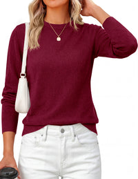 PRETTYGARDEN Womens Fall Basic Long Sleeve Sweater | Soft Knit Fabric, Classic Crew Neck Sweaters, Loose Fit Sweater, Casual Going Out Outfits, 2026 Winter Trendy Clothes