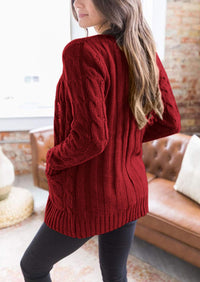 PRETTYGARDEN Women's Open Front Cardigan Sweaters Fall Fashion Button Down Cable Knit Chunky Winter Outerwear Coats