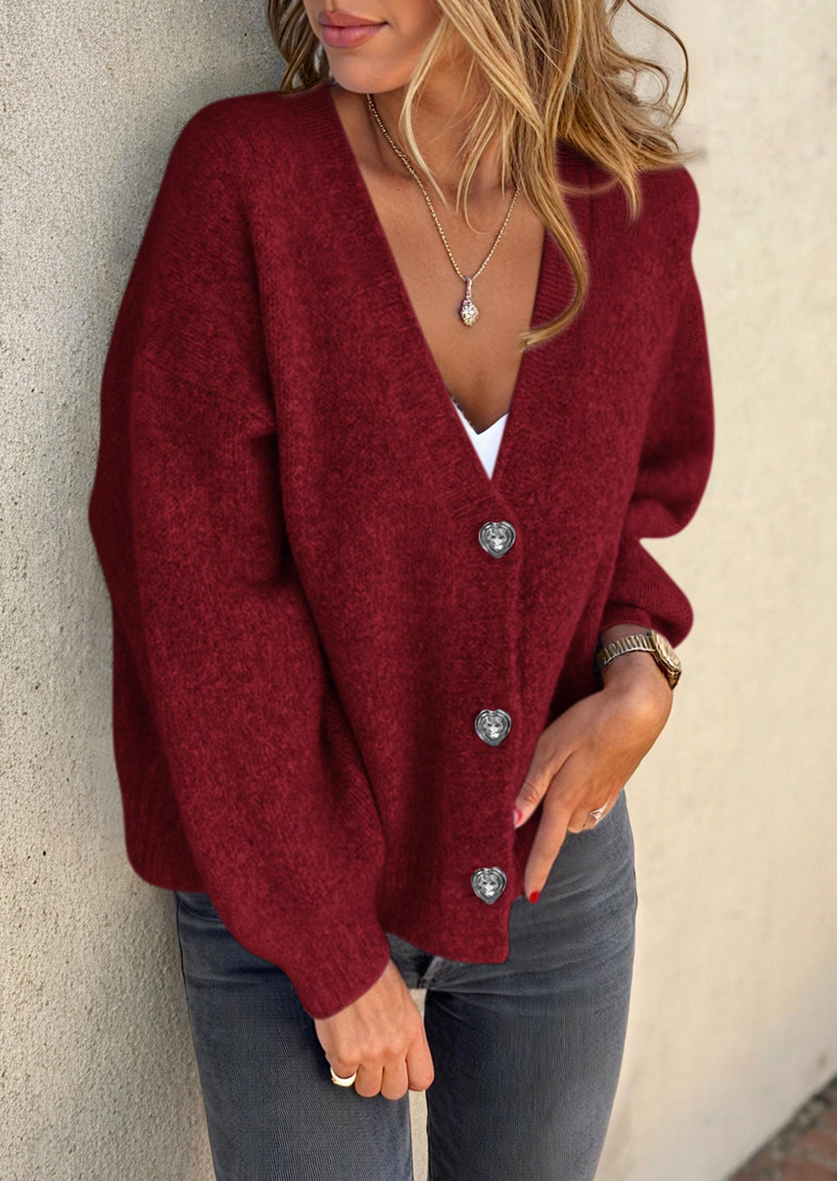PRETTYGARDEN Cardigan Sweaters for Women Trendy Fall Long Sleeve Button Down Oversized Chunky Knit Sweater Outerwear