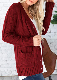 PRETTYGARDEN Women's Open Front Cardigan Sweaters Fall Fashion Button Down Cable Knit Chunky Winter Outerwear Coats