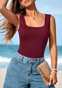 PRETTYGARDEN Womens Tank Tops Spring Casual Sleeveless Fitted Scoop Neck Basic Slim Cute Top Summer Shirt Beach Clothes PRETTYGARDEN