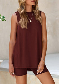 PRETTYGARDEN 2 Piece Sets for Women Summer Matching Lounge Shorts Set Resort Airport Travel Loungewear Outfits Clothing