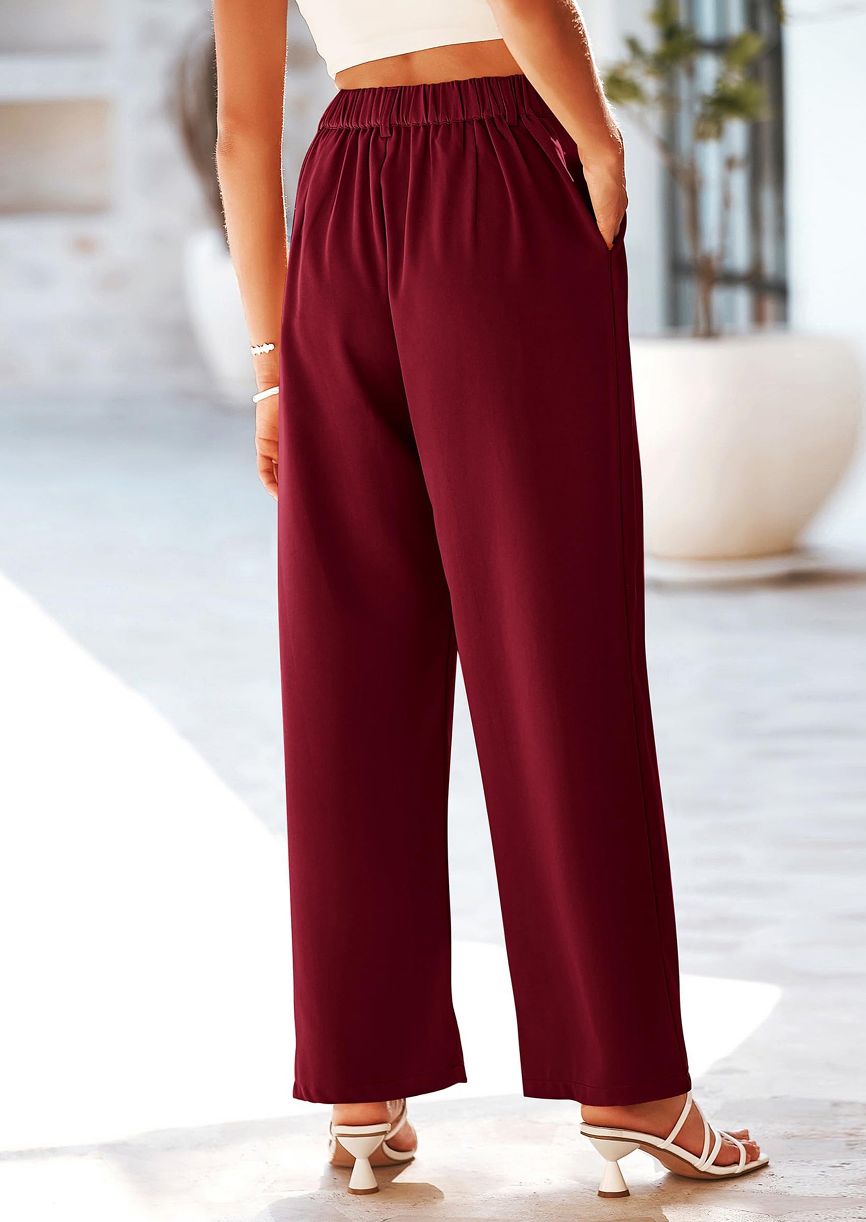 PRETTYGARDEN Wide Leg Pants for Women Trendy Fall High Waisted Business Casual Outfits Work Pant Trousers