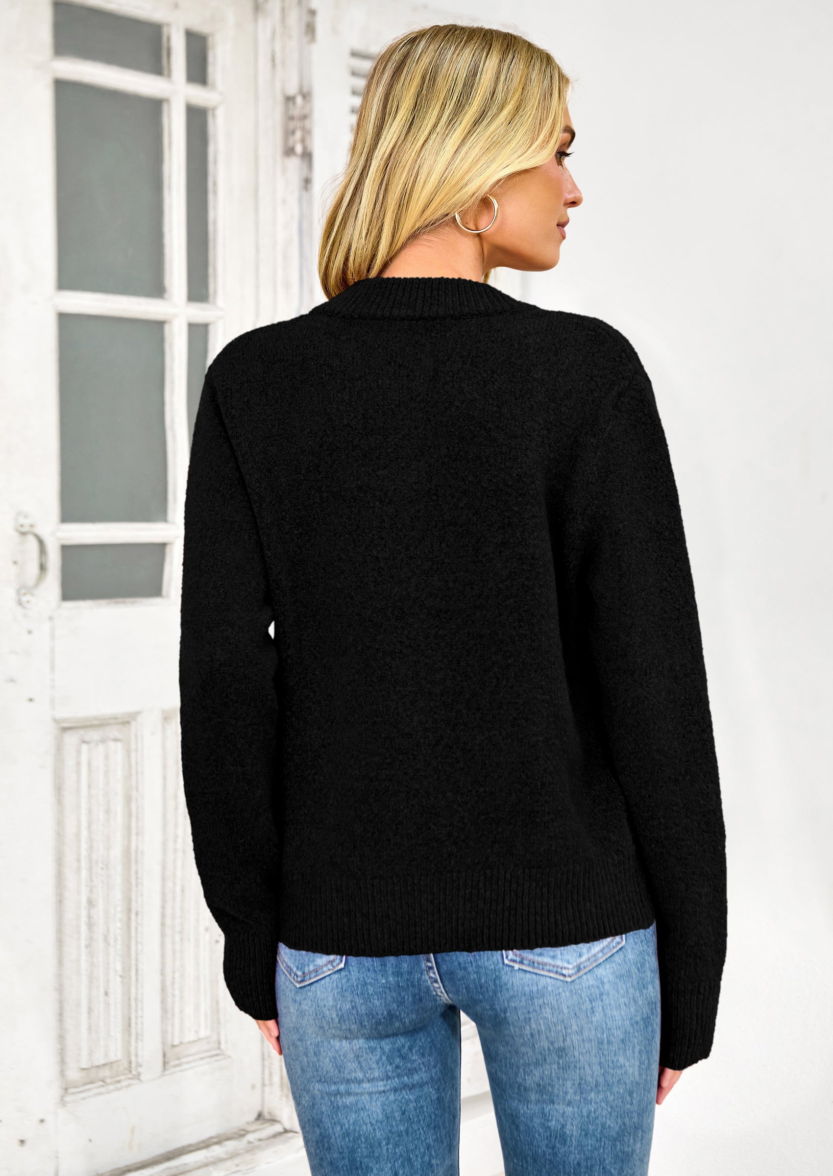 PRETTYGARDEN Women's Knit Cardigan Sweaters Casual Long Sleeve Open Front Button Up Ribbed Fall Spring Sweater Jackets