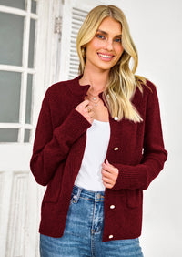 PRETTYGARDEN Women's Knit Cardigan Sweaters Casual Long Sleeve Open Front Button Up Ribbed Fall Spring Sweater Jackets