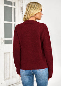 PRETTYGARDEN Women's Knit Cardigan Sweaters Casual Long Sleeve Open Front Button Up Ribbed Fall Spring Sweater Jackets