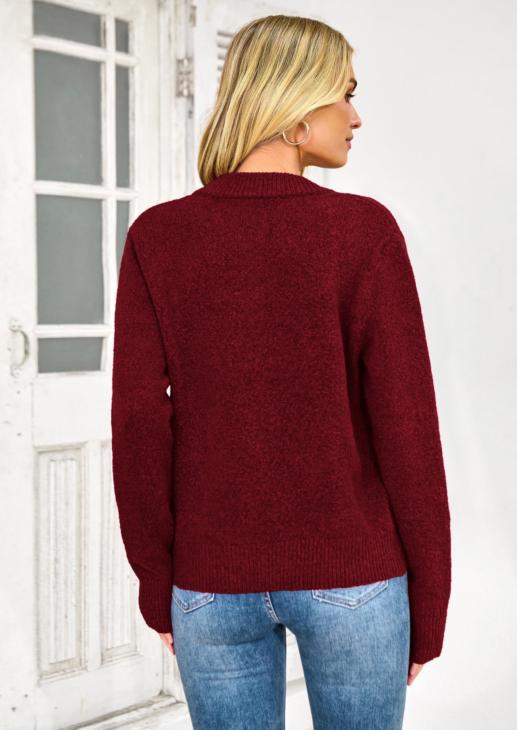 PRETTYGARDEN Women's Knit Cardigan Sweaters Casual Long Sleeve Open Front Button Up Ribbed Fall Spring Sweater Jackets