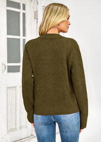 PRETTYGARDEN Women's Knit Cardigan Sweaters Casual Long Sleeve Open Front Button Up Ribbed Fall Spring Sweater Jackets