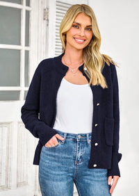 PRETTYGARDEN Women's Knit Cardigan Sweaters Casual Long Sleeve Open Front Button Up Ribbed Fall Spring Sweater Jackets