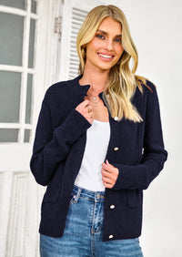 PRETTYGARDEN Women's Knit Cardigan Sweaters Casual Long Sleeve Open Front Button Up Ribbed Fall Spring Sweater Jackets