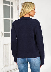 PRETTYGARDEN Women's Knit Cardigan Sweaters Casual Long Sleeve Open Front Button Up Ribbed Fall Spring Sweater Jackets