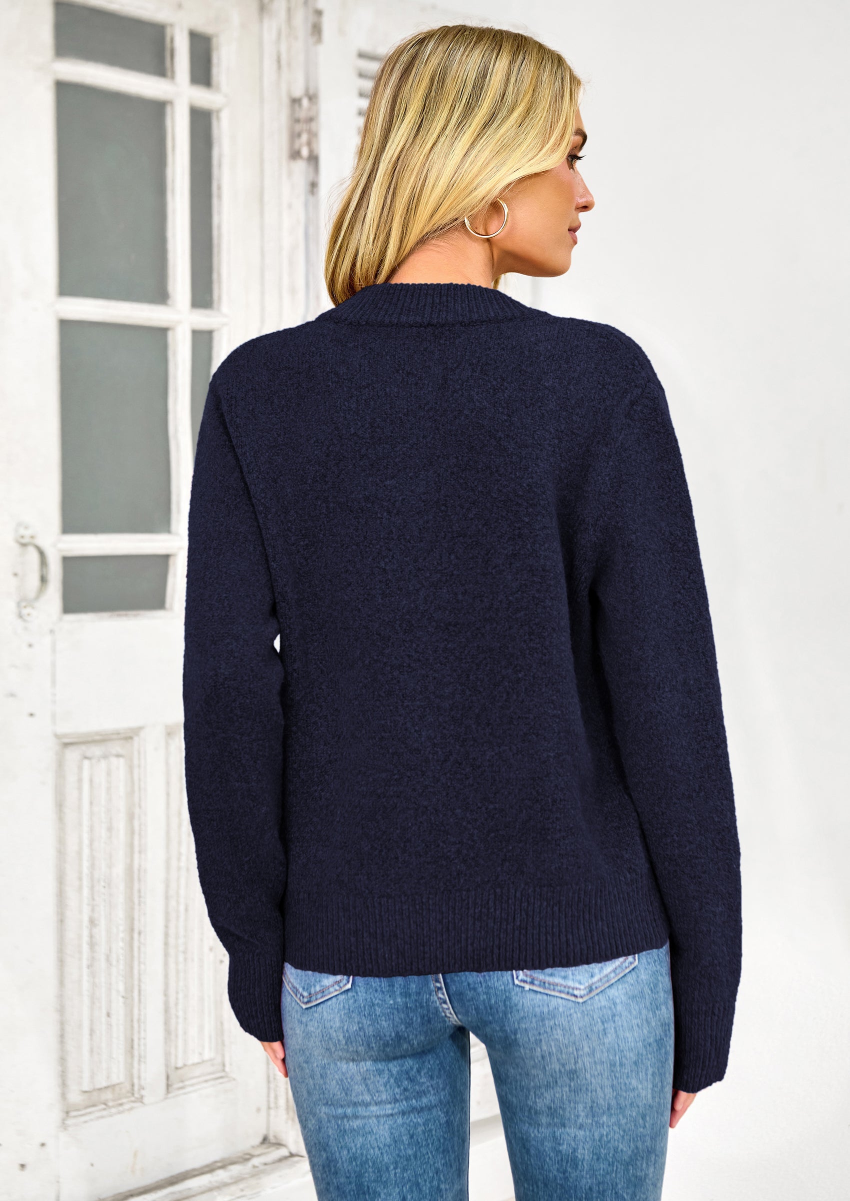 PRETTYGARDEN Women's Knit Cardigan Sweaters Casual Long Sleeve Open Front Button Up Ribbed Fall Spring Sweater Jackets