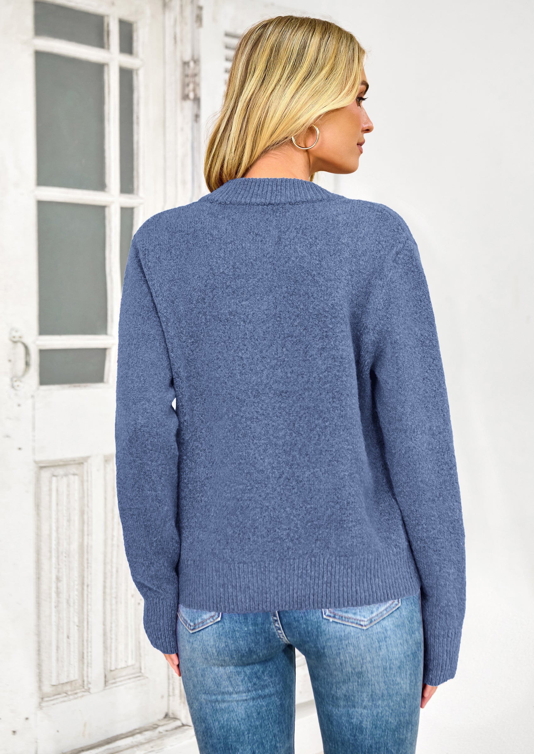 PRETTYGARDEN Women's Knit Cardigan Sweaters Casual Long Sleeve Open Front Button Up Ribbed Fall Spring Sweater Jackets