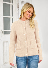 PRETTYGARDEN Women's Knit Cardigan Sweaters Casual Long Sleeve Open Front Button Up Ribbed Fall Spring Sweater Jackets