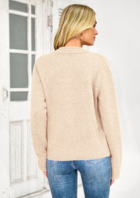 PRETTYGARDEN Women's Knit Cardigan Sweaters Casual Long Sleeve Open Front Button Up Ribbed Fall Spring Sweater Jackets