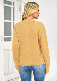 PRETTYGARDEN Women's Knit Cardigan Sweaters Casual Long Sleeve Open Front Button Up Ribbed Fall Spring Sweater Jackets