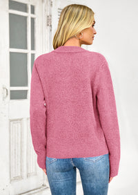 PRETTYGARDEN Women's Knit Cardigan Sweaters Casual Long Sleeve Open Front Button Up Ribbed Fall Spring Sweater Jackets