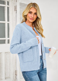 PRETTYGARDEN Women's Knit Cardigan Sweaters Casual Long Sleeve Open Front Button Up Ribbed Fall Spring Sweater Jackets