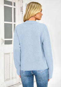 PRETTYGARDEN Women's Knit Cardigan Sweaters Casual Long Sleeve Open Front Button Up Ribbed Fall Spring Sweater Jackets