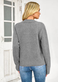 PRETTYGARDEN Women's Knit Cardigan Sweaters Casual Long Sleeve Open Front Button Up Ribbed Fall Spring Sweater Jackets