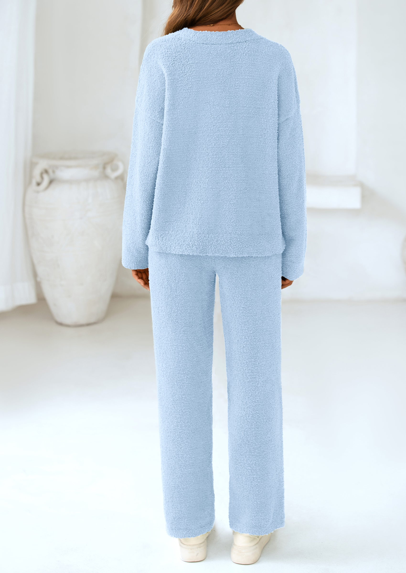 PRETTYGARDEN Lounge Sets for Women Two Piece Sweaters Pajama Set Fall Fashion Loungewear Outfits Matching Winter Clothes