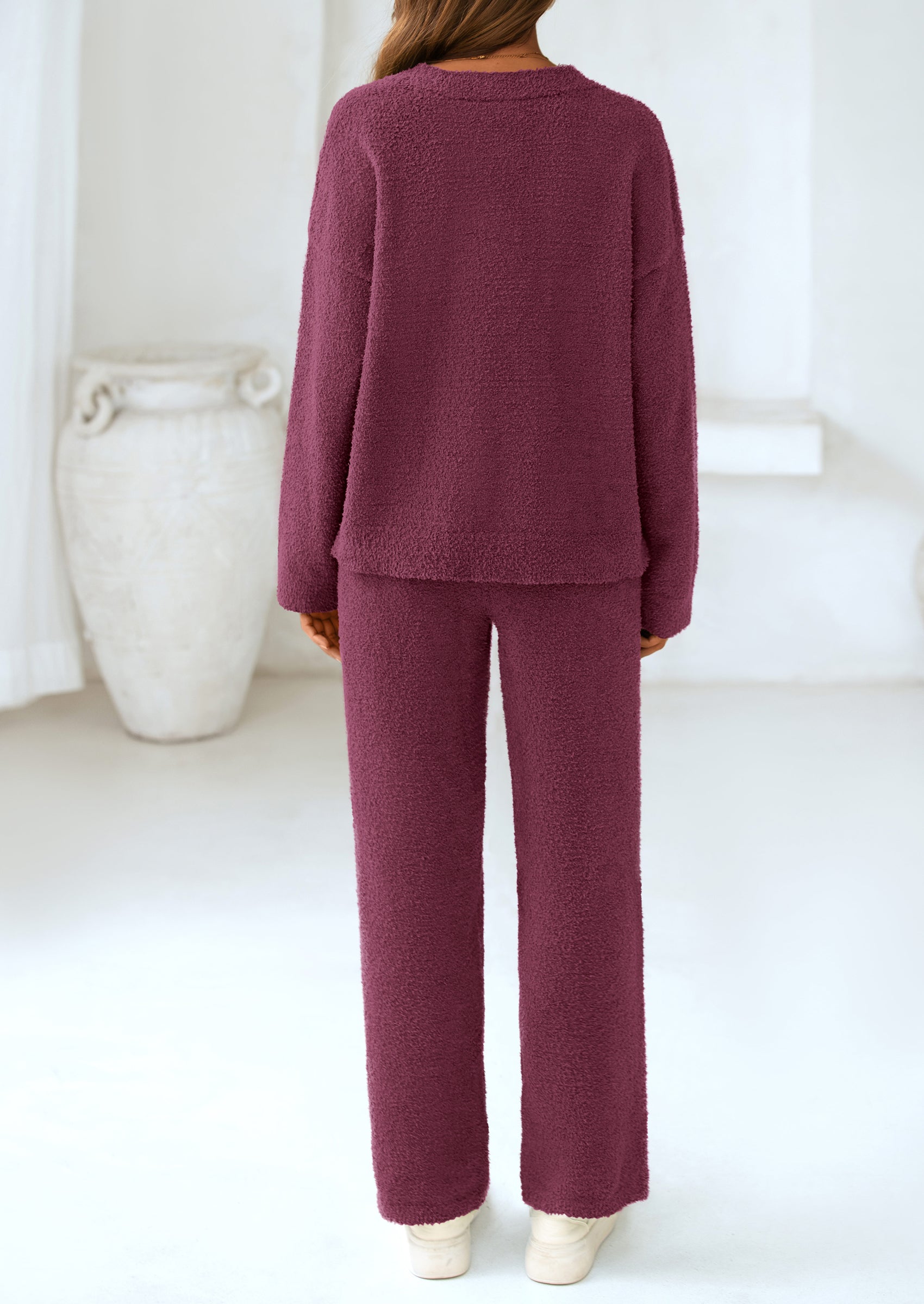 PRETTYGARDEN Lounge Sets for Women Two Piece Sweaters Pajama Set Fall Fashion Loungewear Outfits Matching Winter Clothes