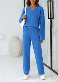 PRETTYGARDEN Lounge Sets for Women Two Piece Sweaters Pajama Set Fall Fashion Loungewear Outfits Matching Winter Clothes