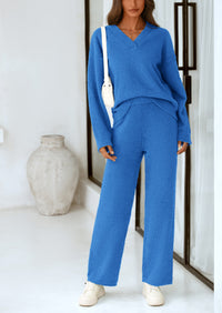 PRETTYGARDEN Lounge Sets for Women Two Piece Sweaters Pajama Set Fall Fashion Loungewear Outfits Matching Winter Clothes