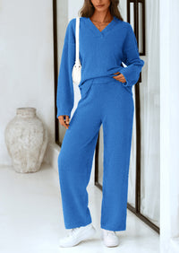 PRETTYGARDEN Lounge Sets for Women Two Piece Sweaters Pajama Set Fall Fashion Loungewear Outfits Matching Winter Clothes