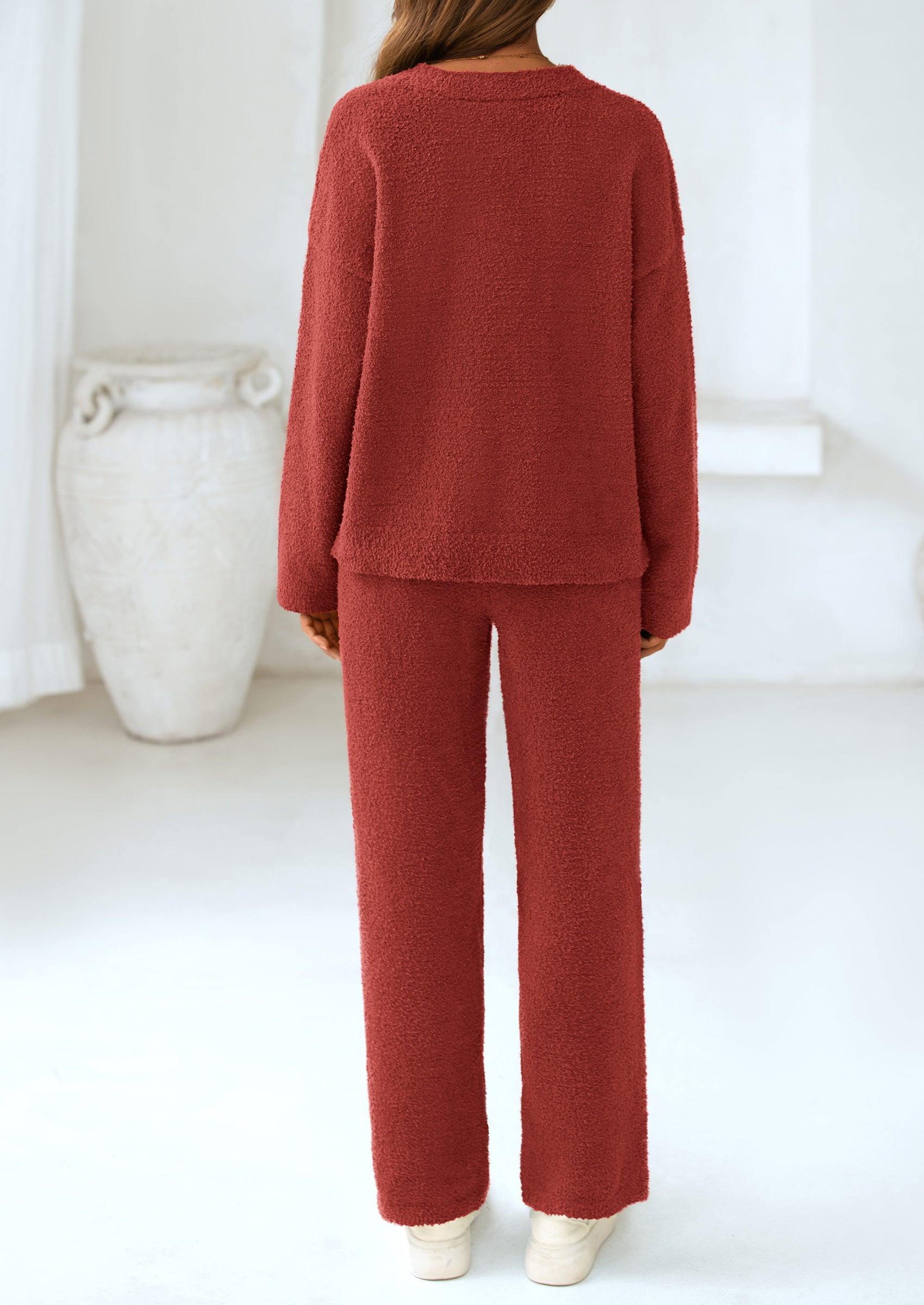 PRETTYGARDEN Lounge Sets for Women Two Piece Sweaters Pajama Set Fall Fashion Loungewear Outfits Matching Winter Clothes