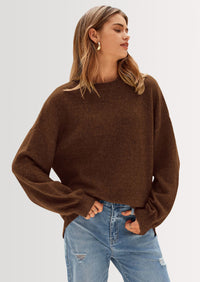 PRETTYGARDEN Women's Fall Sweaters Casual Crew Neck Long Sleeve Pullover Tops Ribbed Knit Loose Fit Winter Clothes