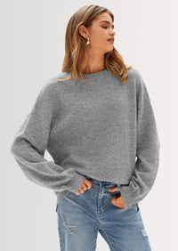 PRETTYGARDEN Women's Fall Sweaters Casual Crew Neck Long Sleeve Pullover Tops Ribbed Knit Loose Fit Winter Clothes