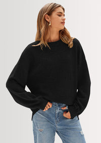 PRETTYGARDEN Women's Fall Sweaters Casual Crew Neck Long Sleeve Pullover Tops Ribbed Knit Loose Fit Winter Clothes