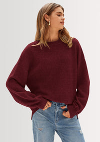 PRETTYGARDEN Women's Fall Sweaters Casual Crew Neck Long Sleeve Pullover Tops Ribbed Knit Loose Fit Winter Clothes