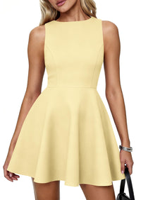 PRETTYGARDEN A Line Dresses for Women Elegant Classy Sleeveless Summer Short Tank Cocktail Party Spring Mini Dress PRETTYGARDEN