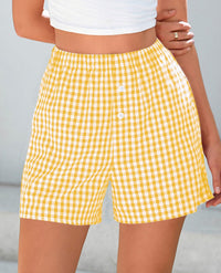 Womens Boxer Shorts 2025 Summer Casual Lounge Sleep Gingham Pajama Y2K Plaid Short Pants with Pockets