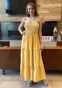 PRETTYGARDEN Women's Summer Maxi Dress Casual Boho Sleeveless Spaghetti Strap Smocked Tiered Long Beach Sundresses PRETTYGARDEN