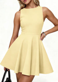 PRETTYGARDEN A Line Dresses for Women Elegant Classy Sleeveless Summer Short Tank Cocktail Party Spring Mini Dress PRETTYGARDEN