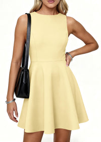 PRETTYGARDEN A Line Dresses for Women Elegant Classy Sleeveless Summer Short Tank Cocktail Party Spring Mini Dress PRETTYGARDEN