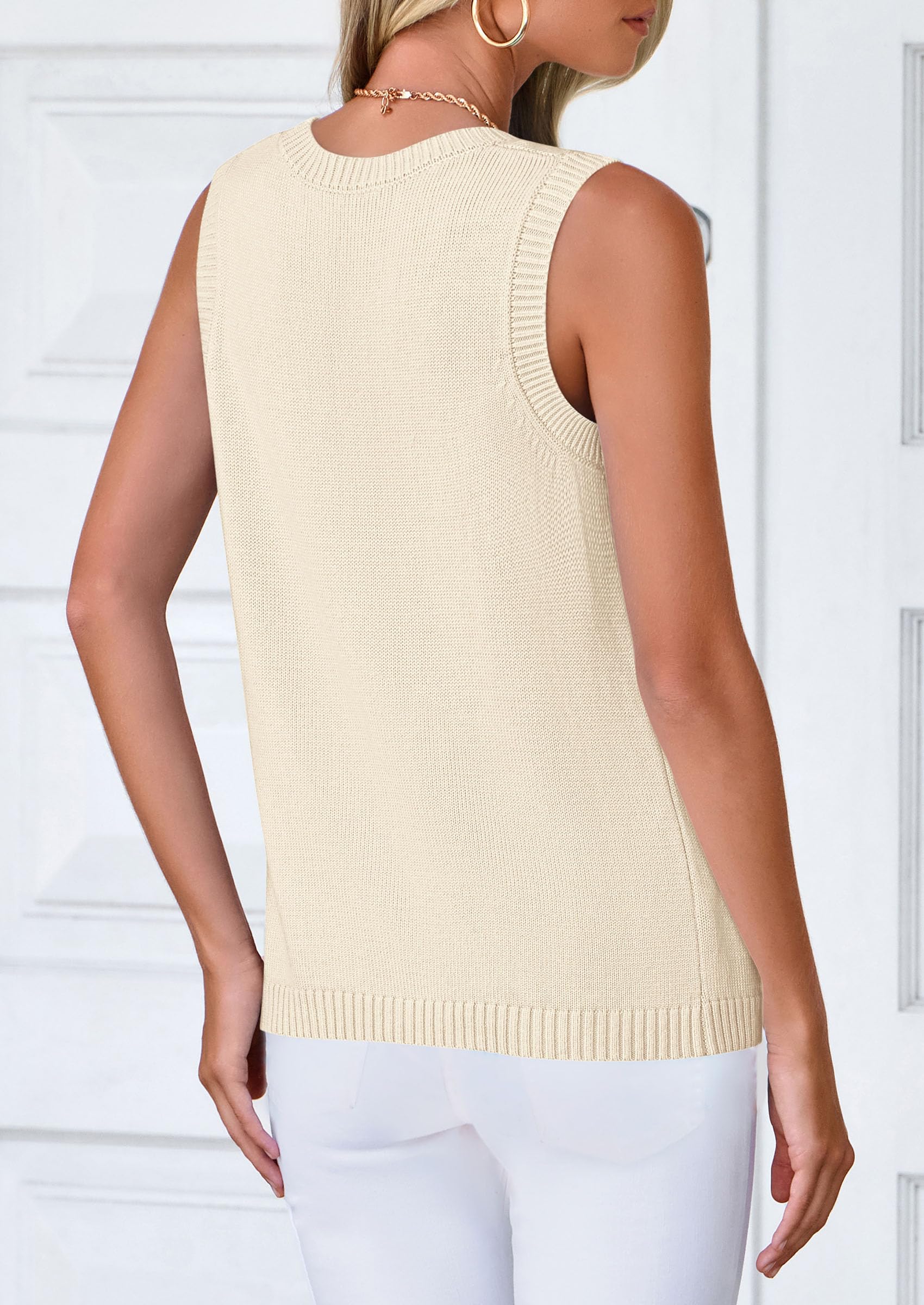 PRETTYGARDEN Sweater Vest Women Spring Summer Casual Lightweight Knit Sleeveless Button Down Tank Tops Trendy Clothes