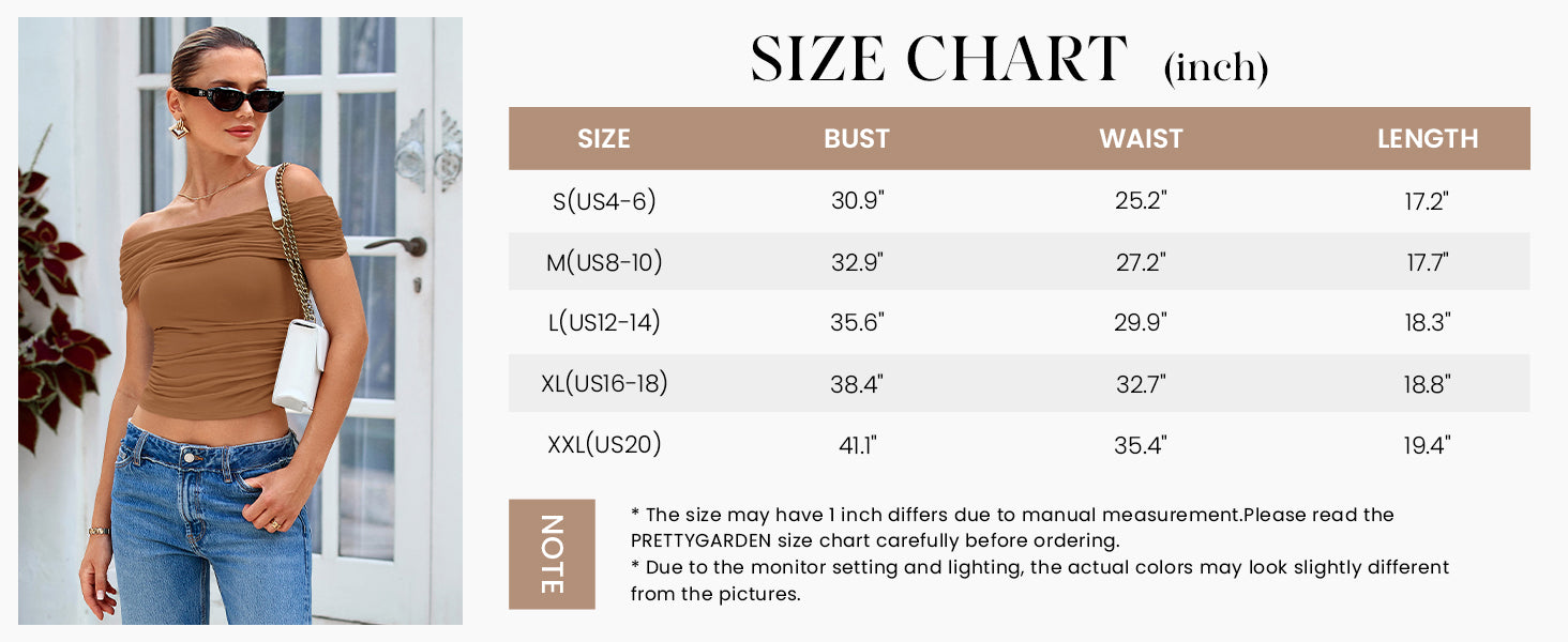 PRETTYGARDEN Summer Tops for Women Off Shoulder Short Sleeve Ruched Slim Fit Shirts Blouses Y2K Going Out Top