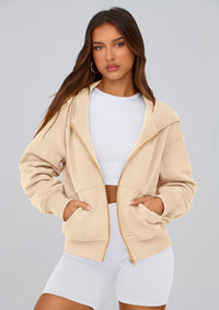 PRETTYGARDEN Hoodies For Women Sweatshirt Zip Up Hoodie Fall Fashion Trendy Long Sleeve Jackets Winter Clothing Outfits