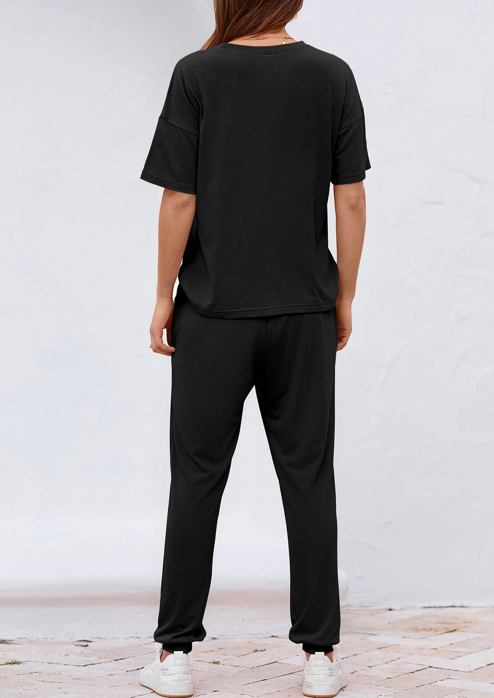 PRETTYGARDEN Women's Two Piece Lounge Sets Spring Summer Jogger Pants Vacation Outfits Travel Airplane Matching Clothes