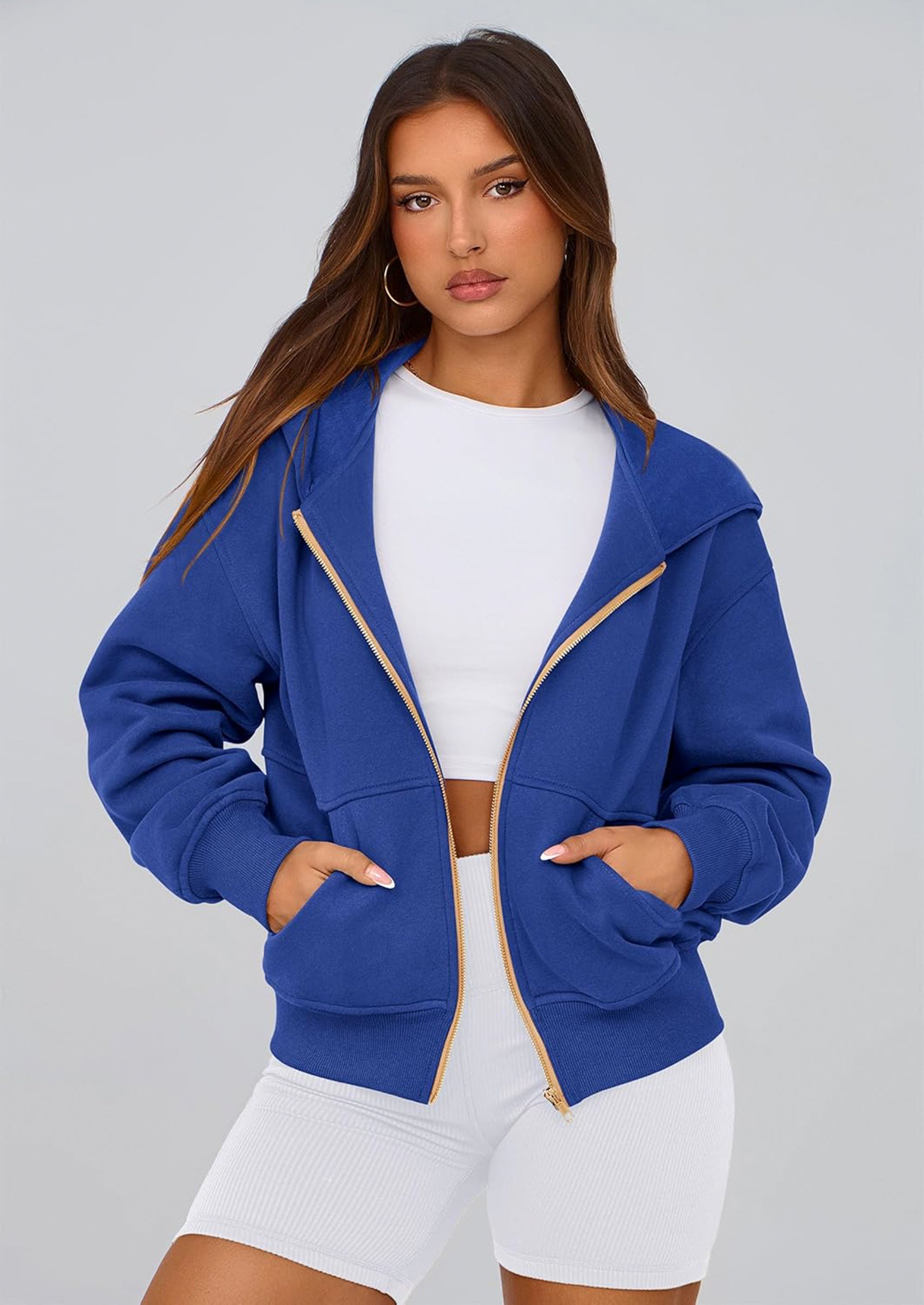 PRETTYGARDEN Hoodies For Women Sweatshirt Zip Up Hoodie Fall Fashion Trendy Long Sleeve Jackets Winter Clothing Outfits