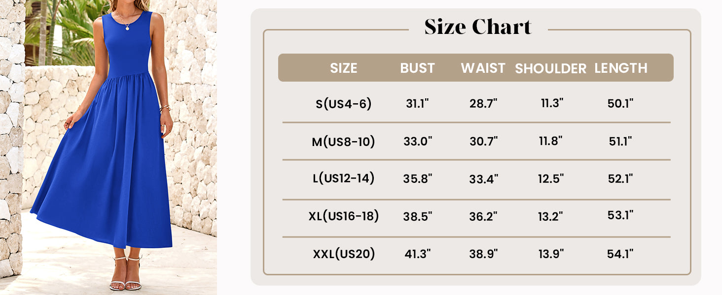 PRETTYGARDEN Women's Maxi Sundress Casual Summer Sleeveless Asymmetrical Drop Waist Patchwork Long Flowy Tank Dresses
